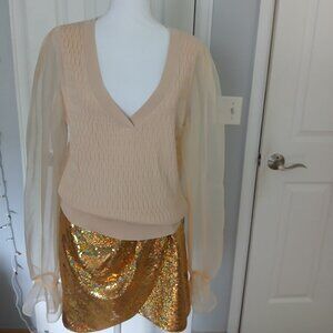 BUNDLE IT!  ANTHROPOLOGIE MAEVE SWEATER & TOCCIN NY MINI SKIRT